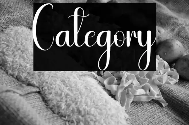 Category Font examples