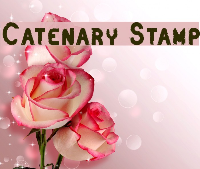 Catenary Stamp Font examples