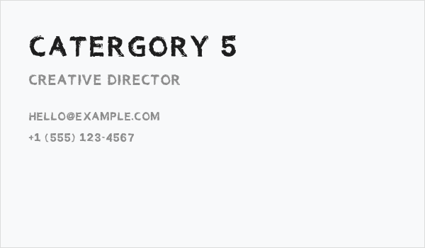 Catergory 5 Business Card