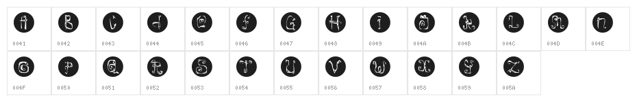 Caterpillar Character Map