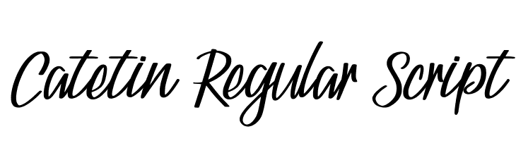 Catetin Regular Script  font caratteri gratis