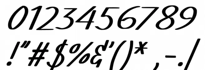 Catetin Regular Script Font OTHER CHARS