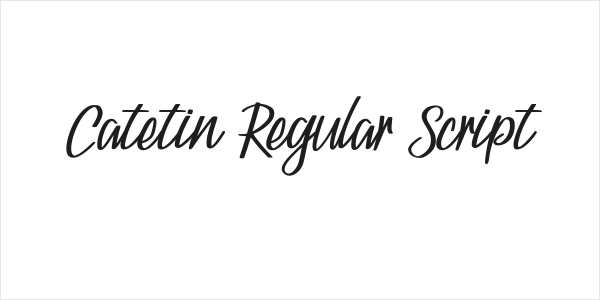 Catetin Regular Script Logo