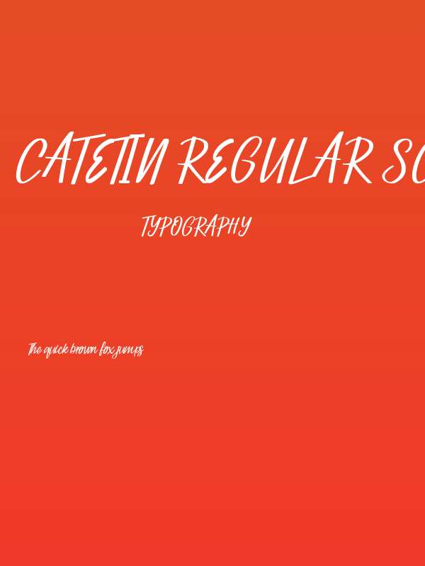 Catetin Regular Script Poster