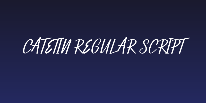Catetin Regular Script Social Header