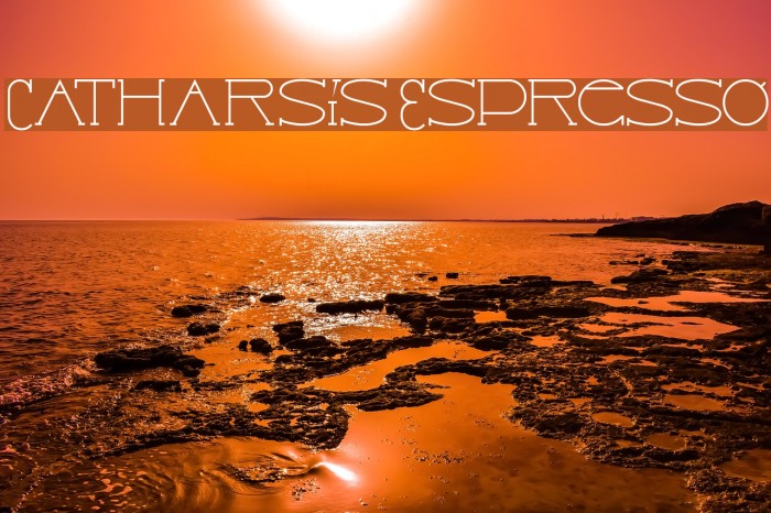 Catharsis Espresso Font examples