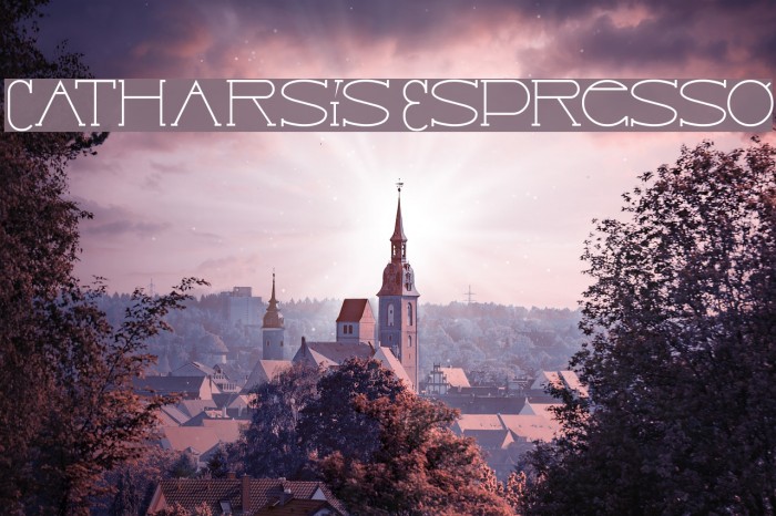 Catharsis Espresso Font examples