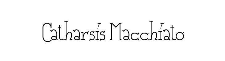 Catharsis Macchiato  免费字体下载