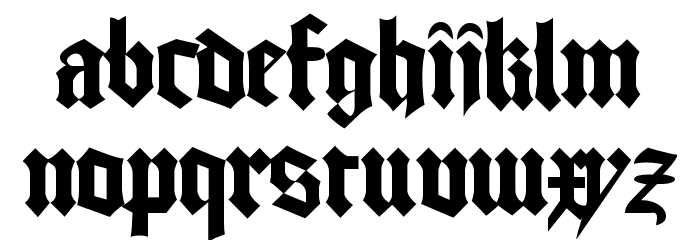 Cathedral Normal Font LOWERCASE