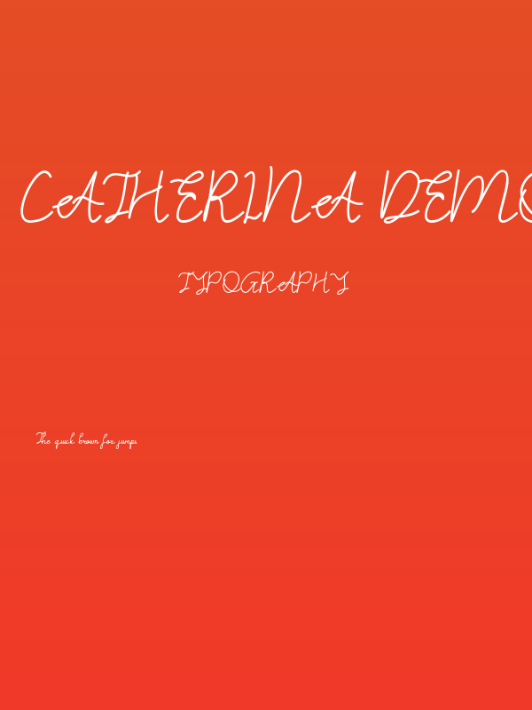 Catherina DEMO Bold Poster