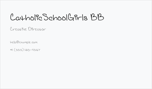 CatholicSchoolGirls BB Business Card