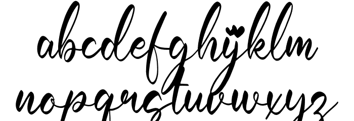 Cathrina Belisha Font LOWERCASE