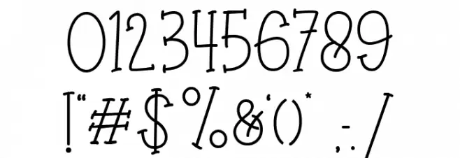 Cathrine Demo Font OTHER CHARS