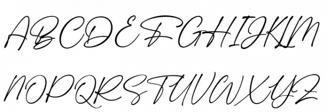 Cathyperry Regular Caratteri MAIUSCOLE