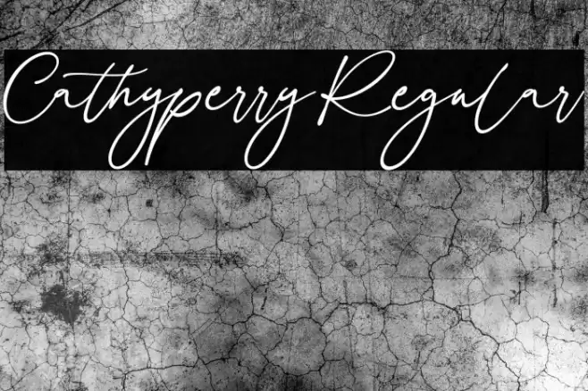 Cathyperry Regular Caratteri examples
