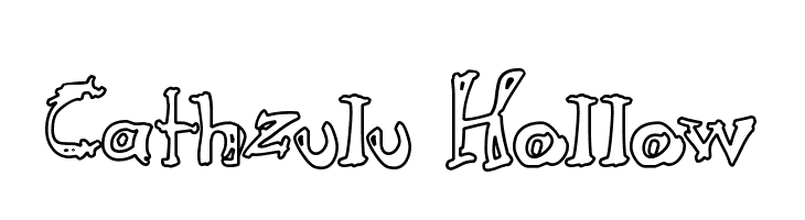 Cathzulu Hollow  Frei Schriftart Herunterladen