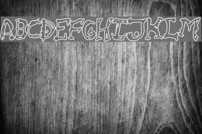 Cathzulu Hollow Font examples