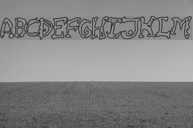 Cathzulu Hollow Font examples