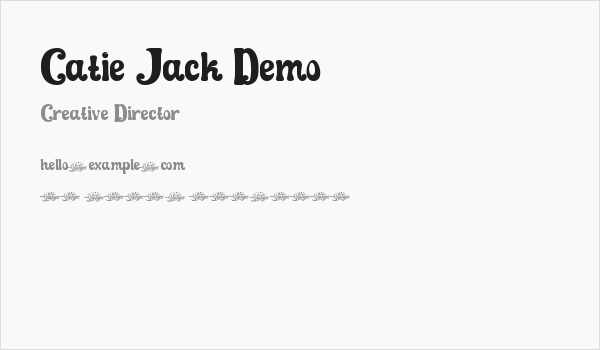 Catie Jack Demo Business Card
