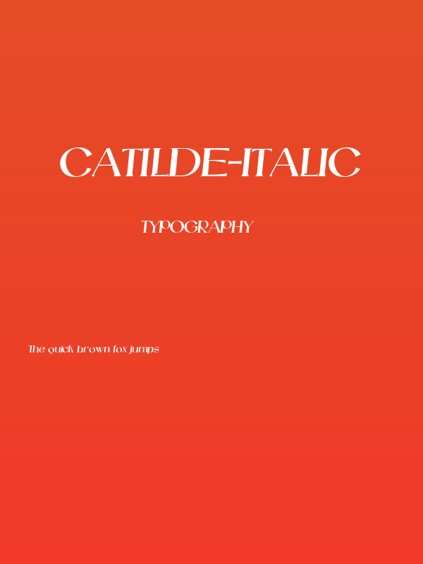 Catilde-Italic Poster