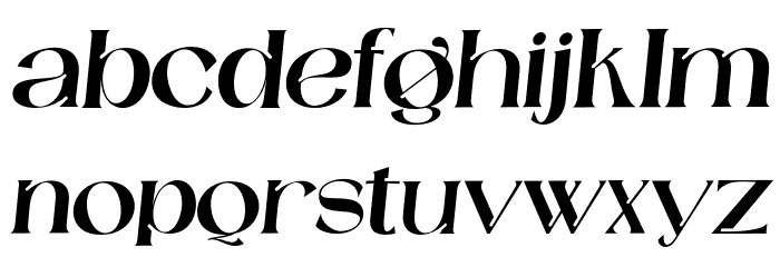 Catilde-Italic Font LOWERCASE