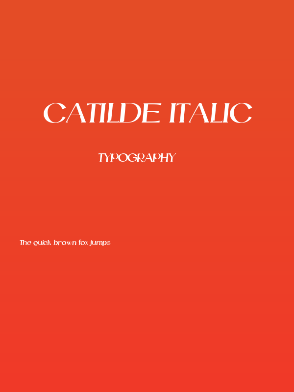 Catilde Italic Poster
