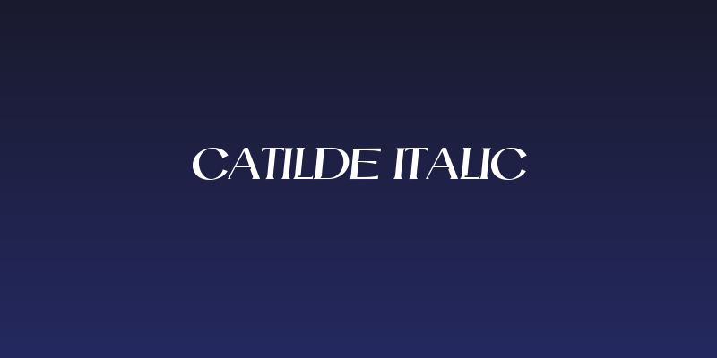Catilde Italic Social Header