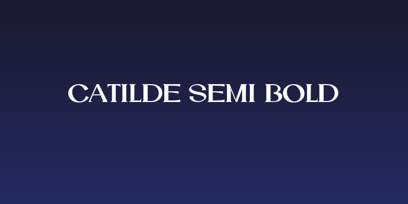 Catilde Semi Bold Social Header