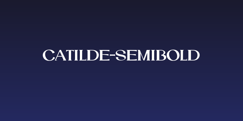 Catilde-SemiBold Social Header