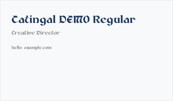 Catingal DEMO Regular Business Card