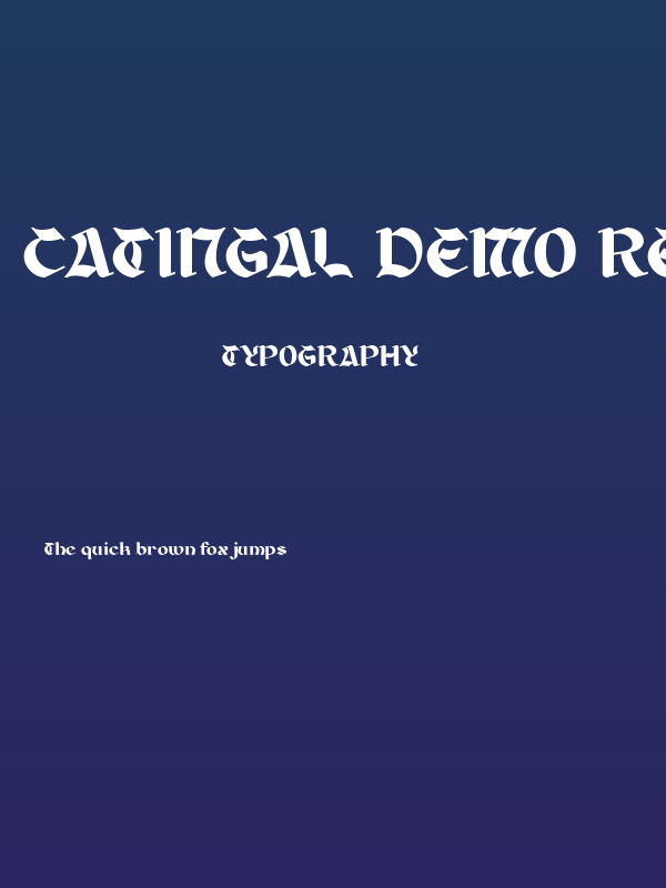 Catingal DEMO Regular Poster