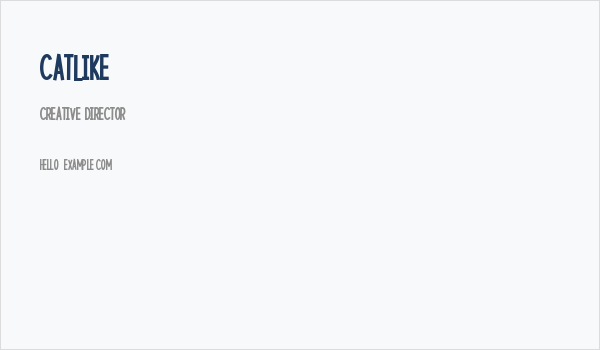 Catlike Business Card