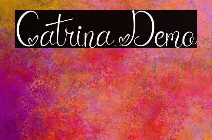 CatrinaDemo Font examples