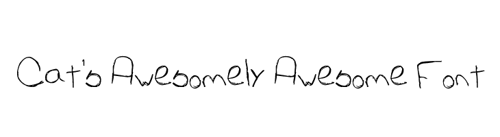 Cat's Awesomely Awesome Font Font