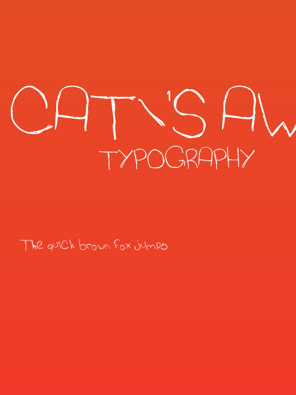 Cat's Awesomely Awesome Font Poster
