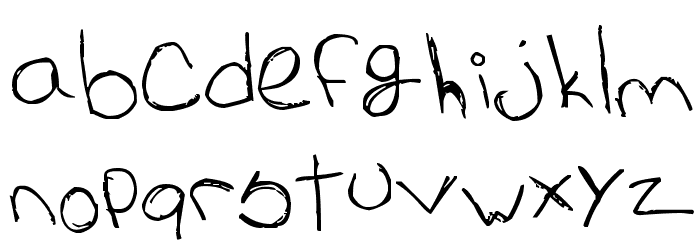 Cat's Awesomely Awesome Font Font LOWERCASE