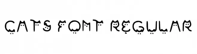 Cats Font Regular  नि: शुल्क फ़ॉन्ट्स डाउनलोड