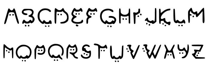 Cats Font Regular Schriftart Groß