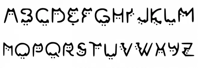 Cats Font Regular 字体 大写
