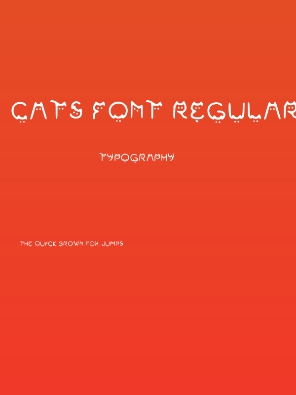 Cats Font Regular Poster