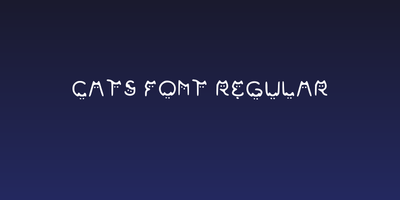 Cats Font Regular Social Header