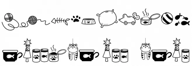 Cats Lover Шрифта ДРУГИЕ символов