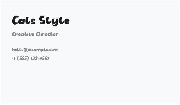 Cats Style Business Card