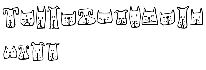 Cats and Dogs Regular Font LOWERCASE