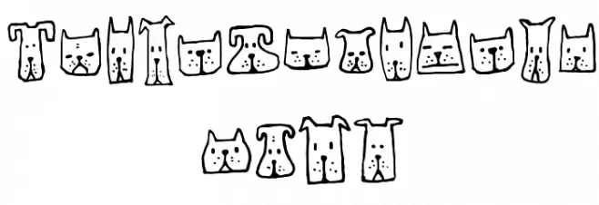 Cats and Dogs Regular Schriftart Groß