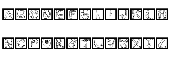 CatsAlphabet Font LOWERCASE