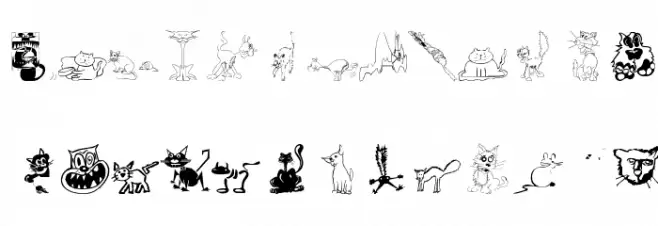 CatsCats Шрифта ВЕРХНИЙ