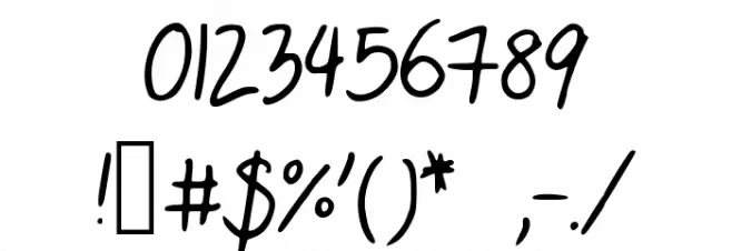 CatsHandwriting Font OTHER CHARS