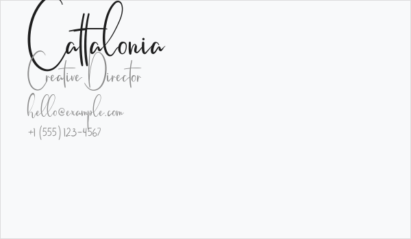 Cattalonia Business Card