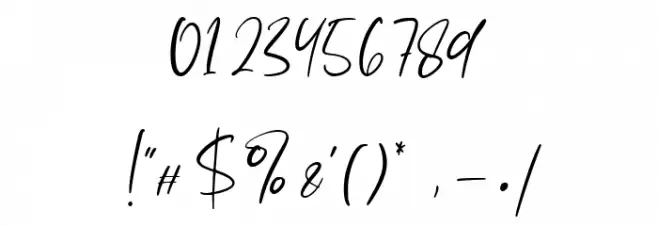 Catthy Wellingten Font OTHER CHARS